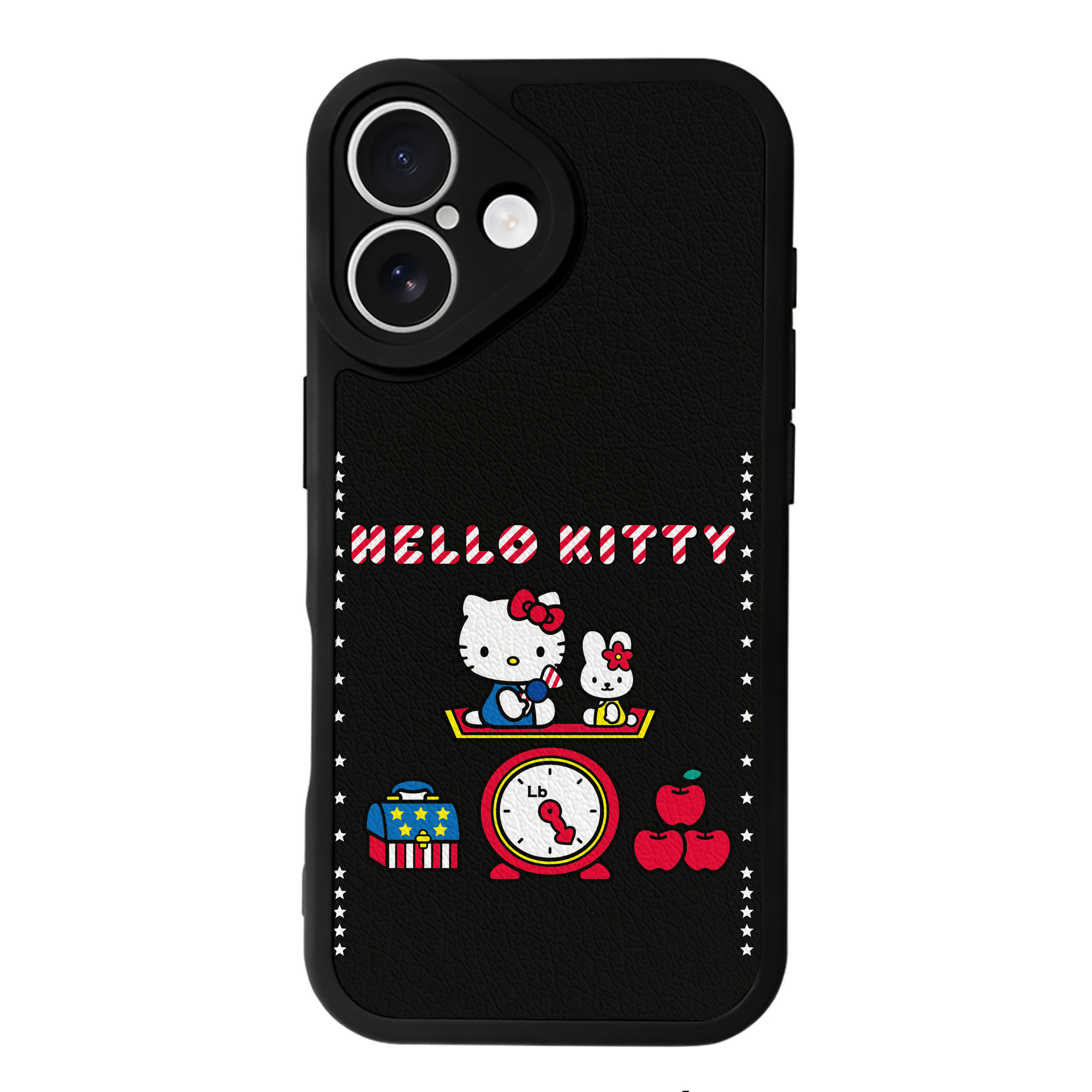 （画像用） Hello Kitty ハローキティ 【iPhone 16シリーズ対応】シリコンスマホケース（レザー調） 材質：シリコン